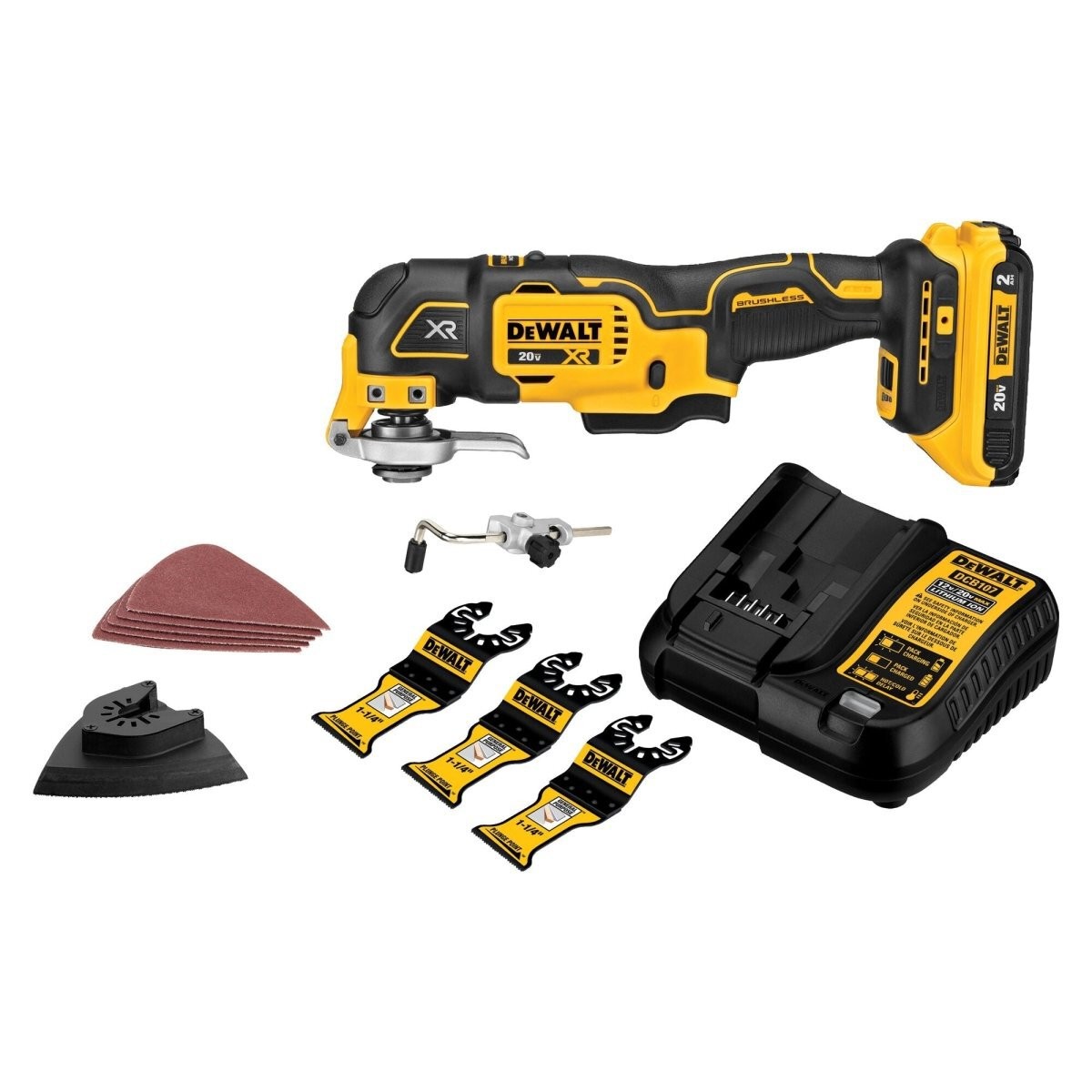 Dewalt 20V Max* Xr Brushless Cordless 3-Speed Oscillating Multi-Tool Kit (2.0 Ah