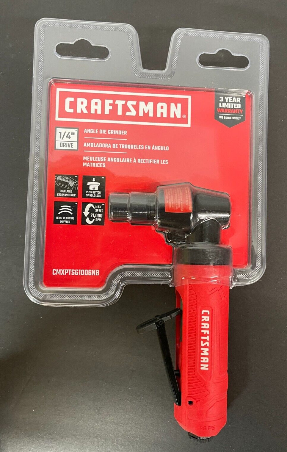 CRAFTSMAN 1/4-IN. Right Angle Die Air Grinder NEW, Factory Sealed CMXPTSG1006NB