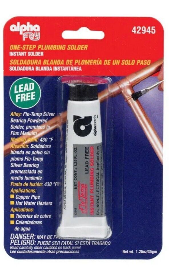 Alpha Fry 1.3 oz Lead-Free Plumbing Solder Silver-Bearing Alloy 1 pc