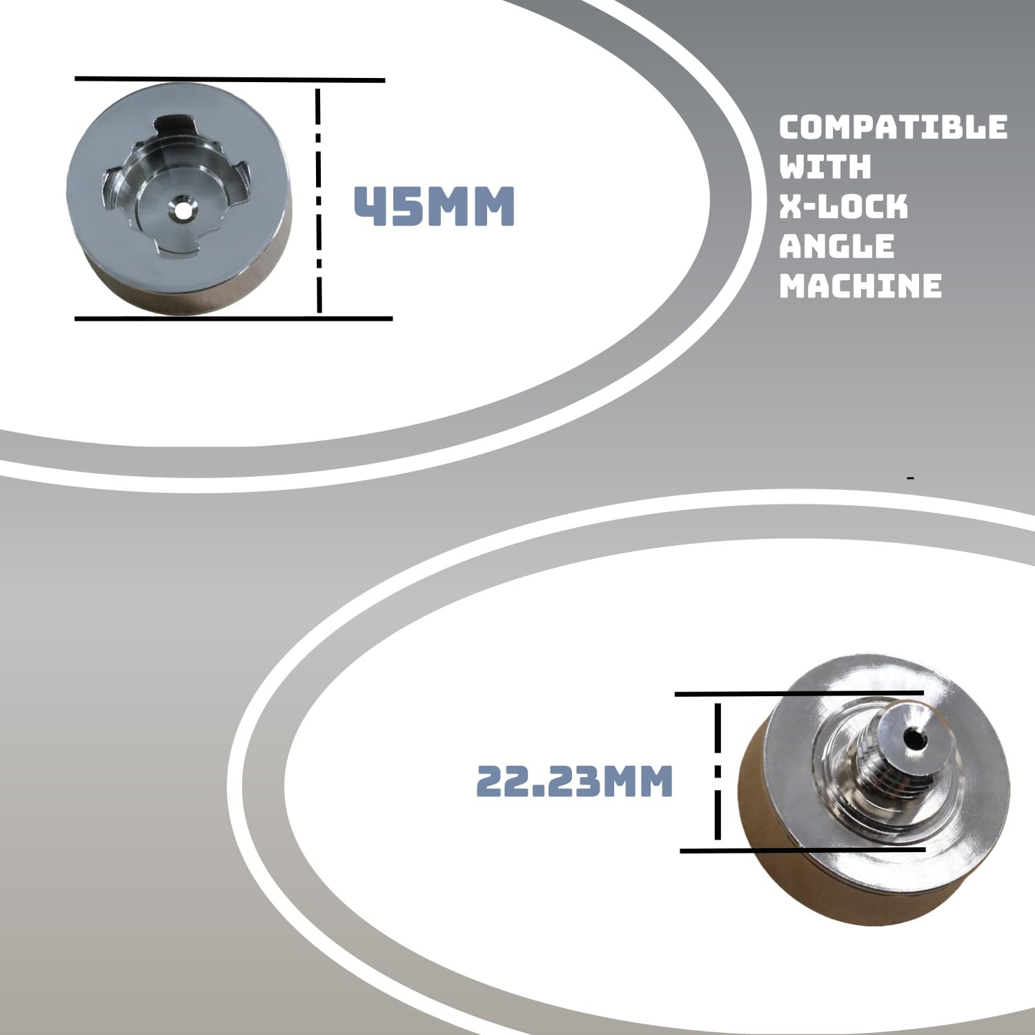 X Lock Adapter for 5/8&Prime;-11 Thread, Includes Lock Nut, Compatible with Angle Grin