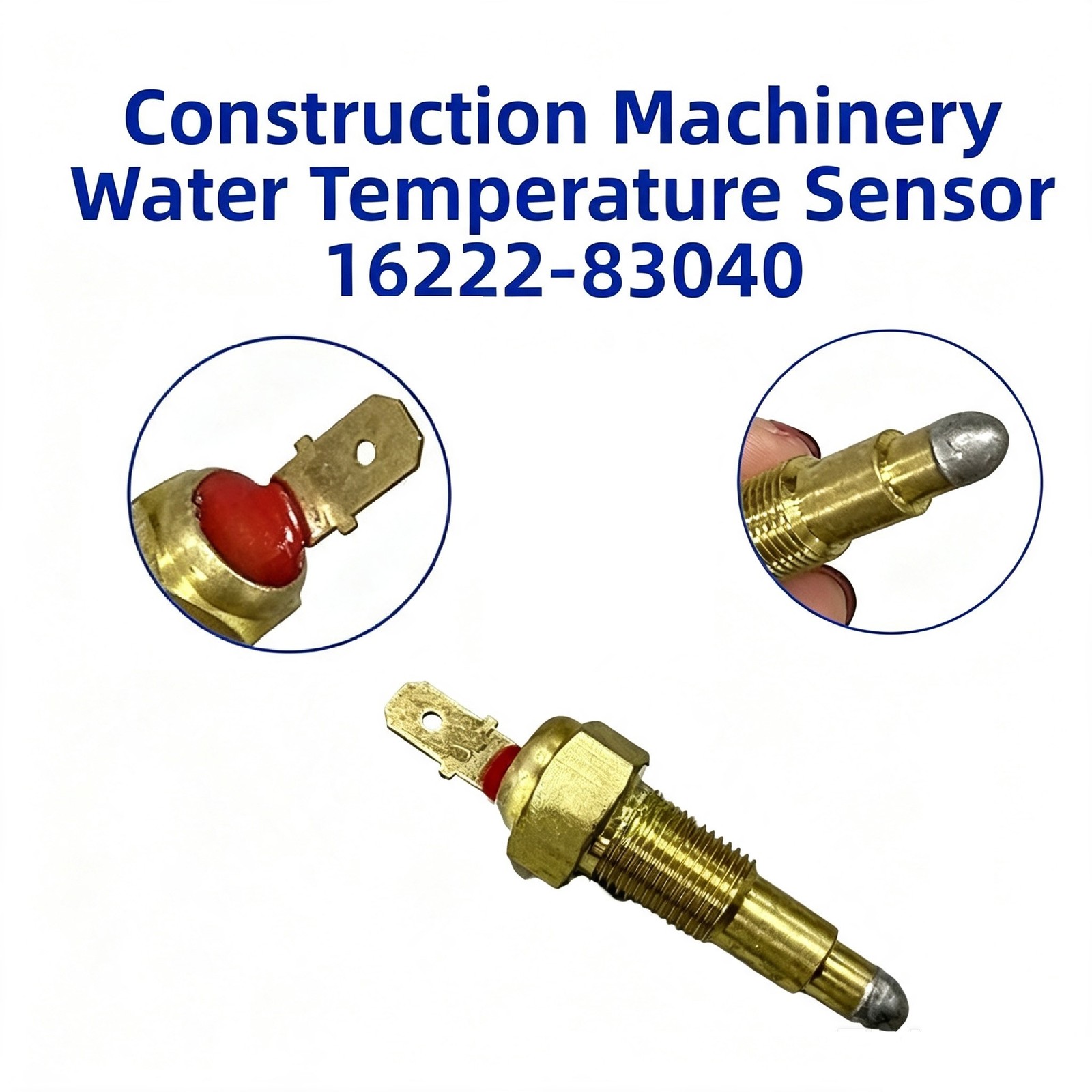 Water Temperature Sensor 1622283040 Brass 6.10 x 3.05 x 3.05 cm for Kubota