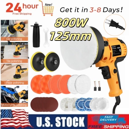🔥800W Polisher 4&Prime; – 5&Prime; Mini Car Detailing Buffer Sander Machine Kits 125mm