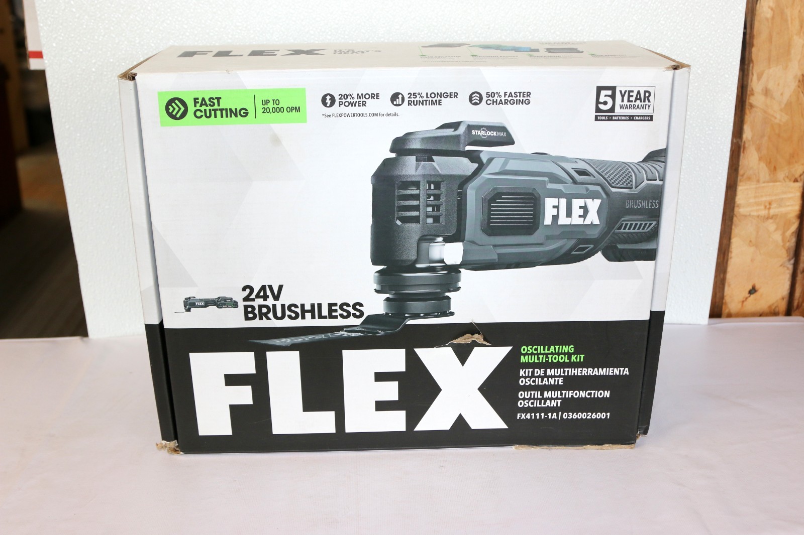 FLEX 24V OSCILLATING MULTI-TOOL KIT FX4111-1A WITH 1 BATTERY, CHARGER & CASE