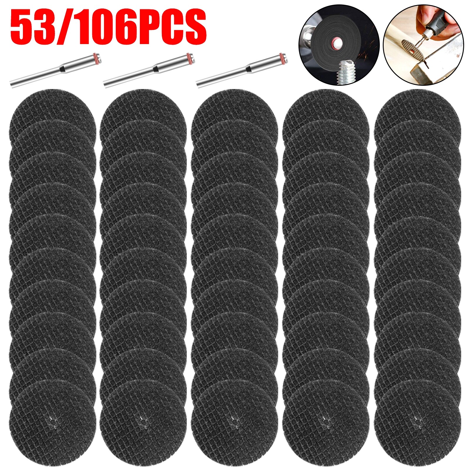 53/106x Mandrel Fiberglass Reinforced For Dremel Cut Off Wheel Rotary Discs Saw