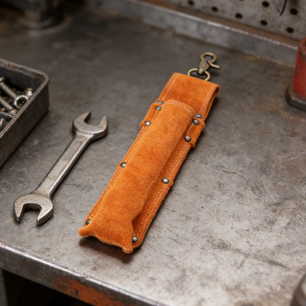 Welding Rod Organizer Bag Made of Cowhide Flame Retardant 32 cm x 6 cm x 4 cm