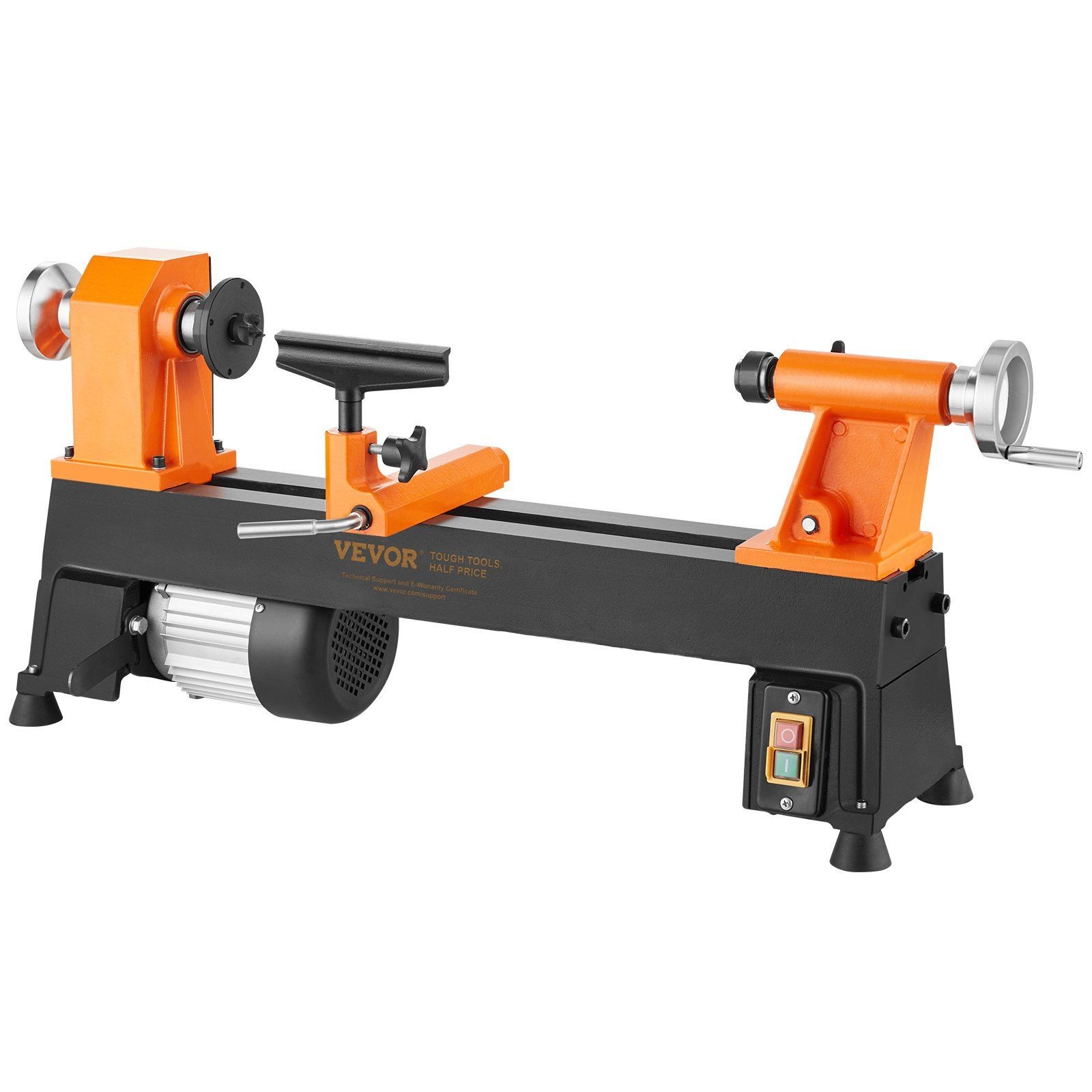 Tabletop Wood Lathe: 18in, 370W Motor, 5-Speed