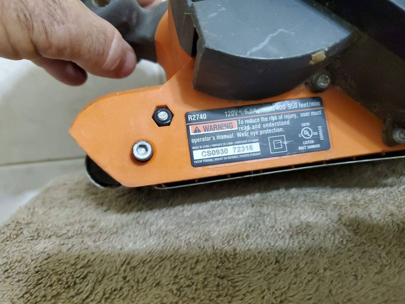 Ridgid 120V 6.5A Heavy Duty Variable Speed Belt Sander R2740