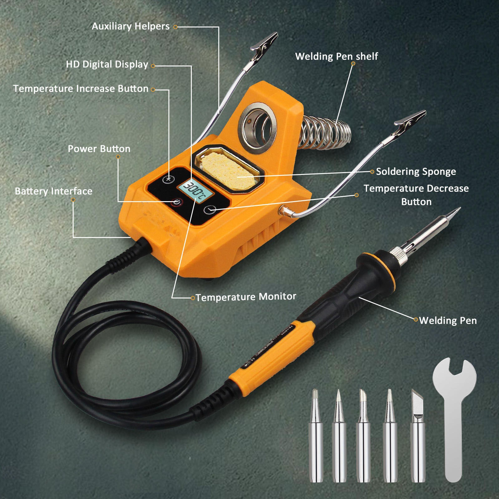 Portable for Dewalt 20V Soldering Iron Station Helper Arms Fast Heating 212-932F