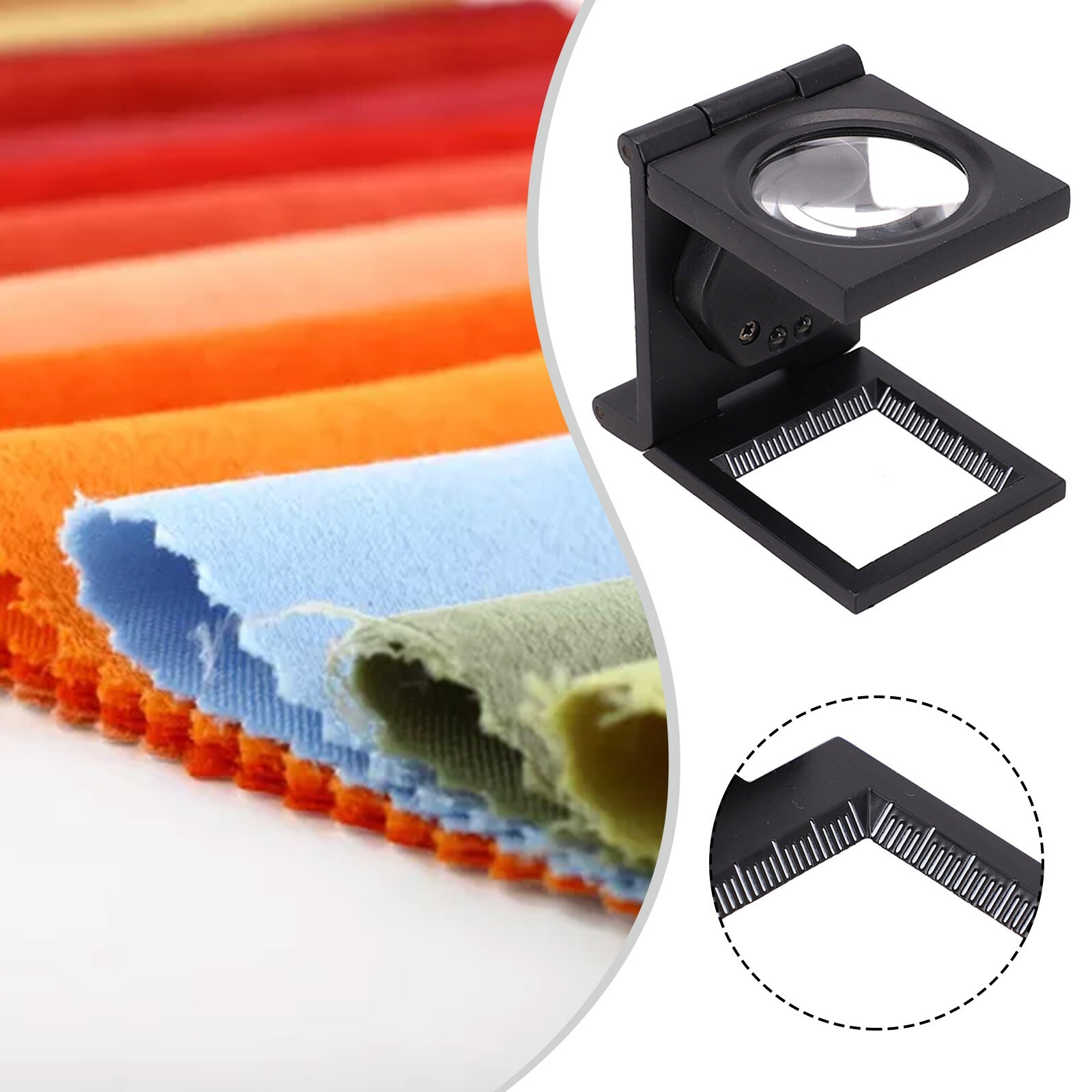 Metal Linen Tester With Foldable Stand And LED Lights For Cloth Inspection