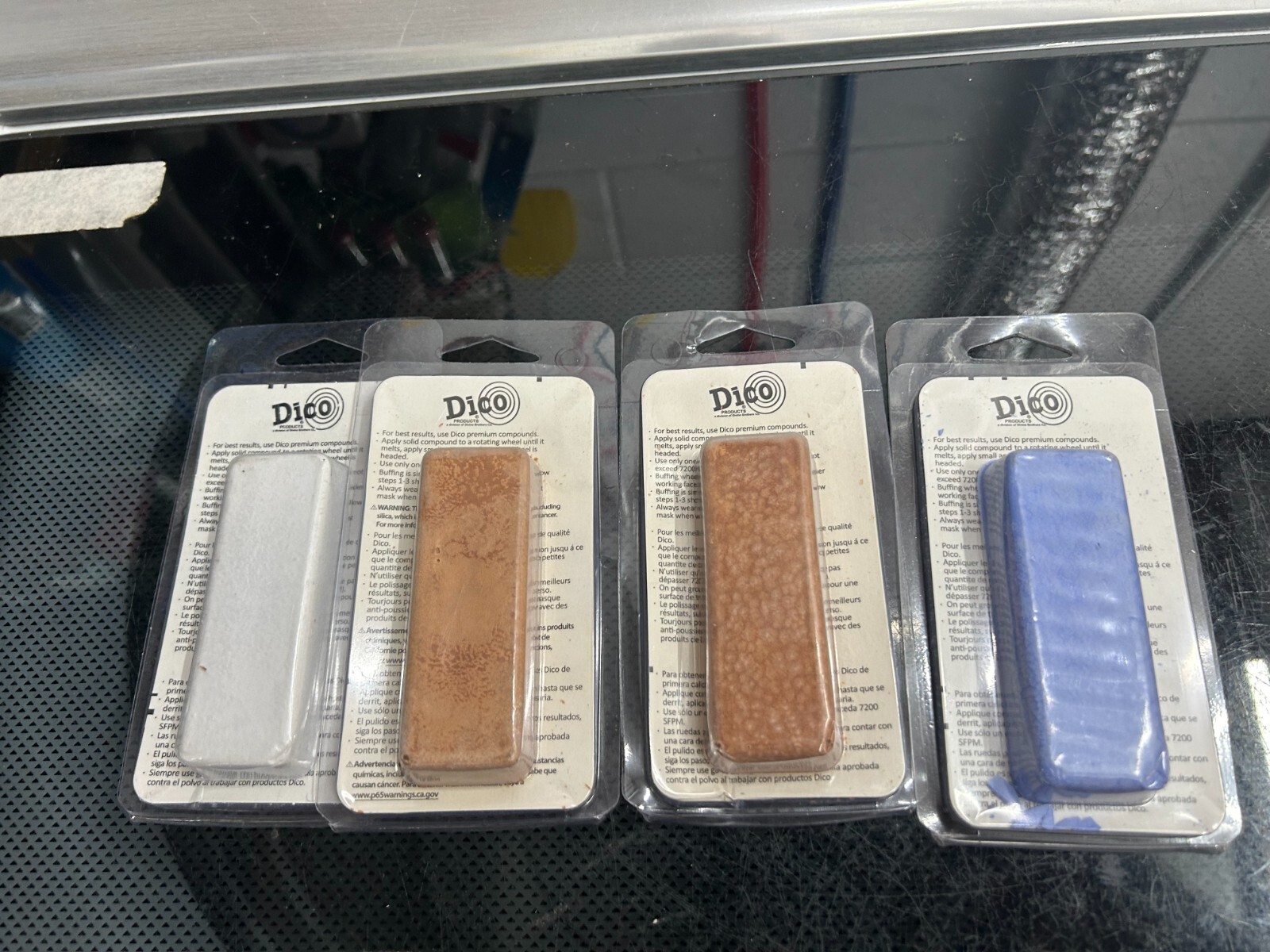 New 4-pack lot DICO Polishing Cutting Compound For Buffing Wheels WR1 TC6 PBC