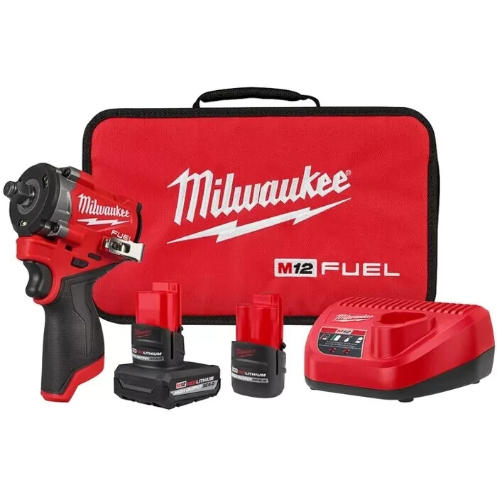 Milwaukee 2563-22 M12 Fuel Gen2 1/2&Prime; Stubby Impact Kit
