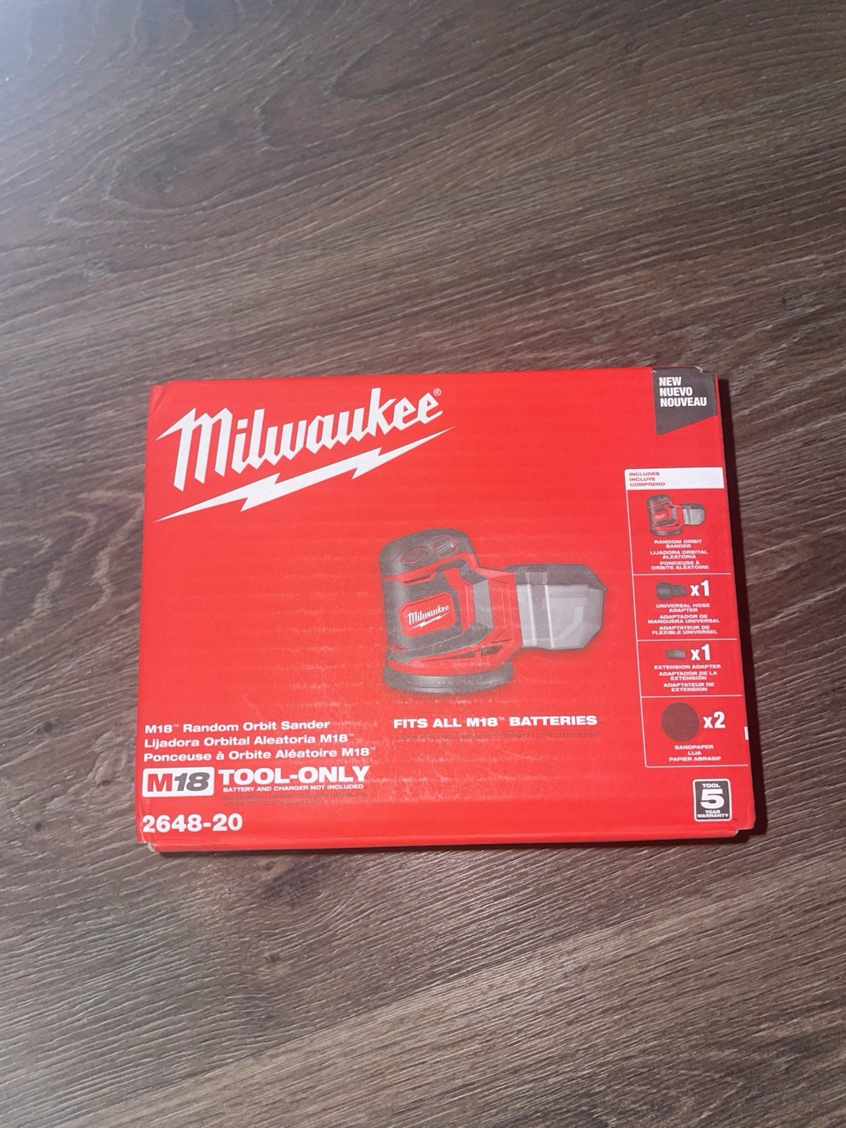 Milwaukee 2648-20 M18 Random Orbit Sander -Red