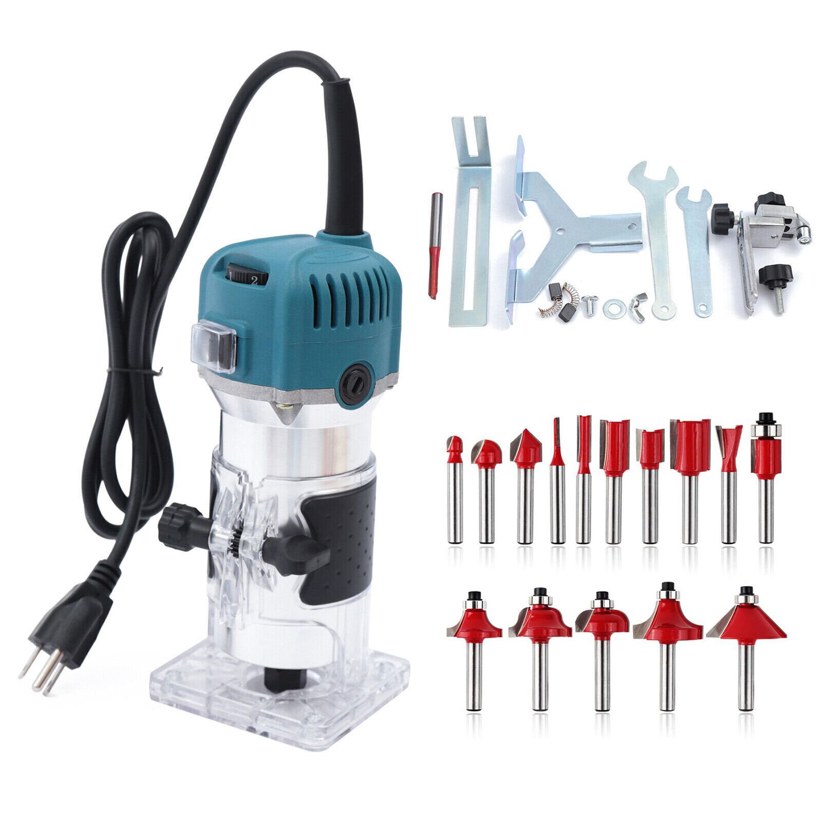 Electric Handheld Wood Cutting Machine Woodworking Carving Machine 800W