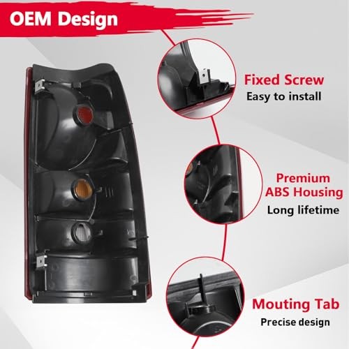 Tail Lights Housing Assembly Compatible with 1999-2006 Silvera-do Red Side