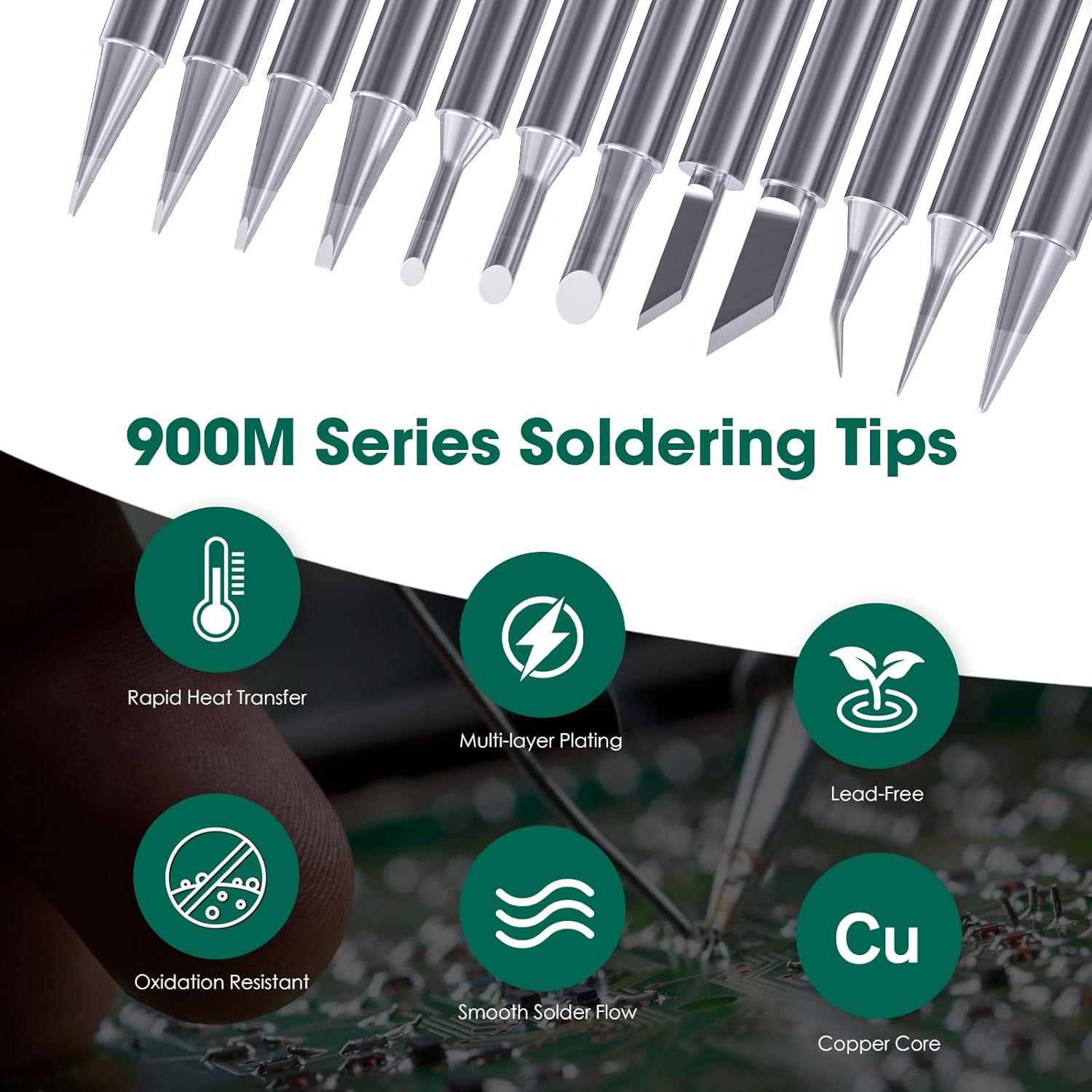 900M Soldering Iron Tips for Hakko, Yihua, Atten, Quick, Ryobi, and More Sold…