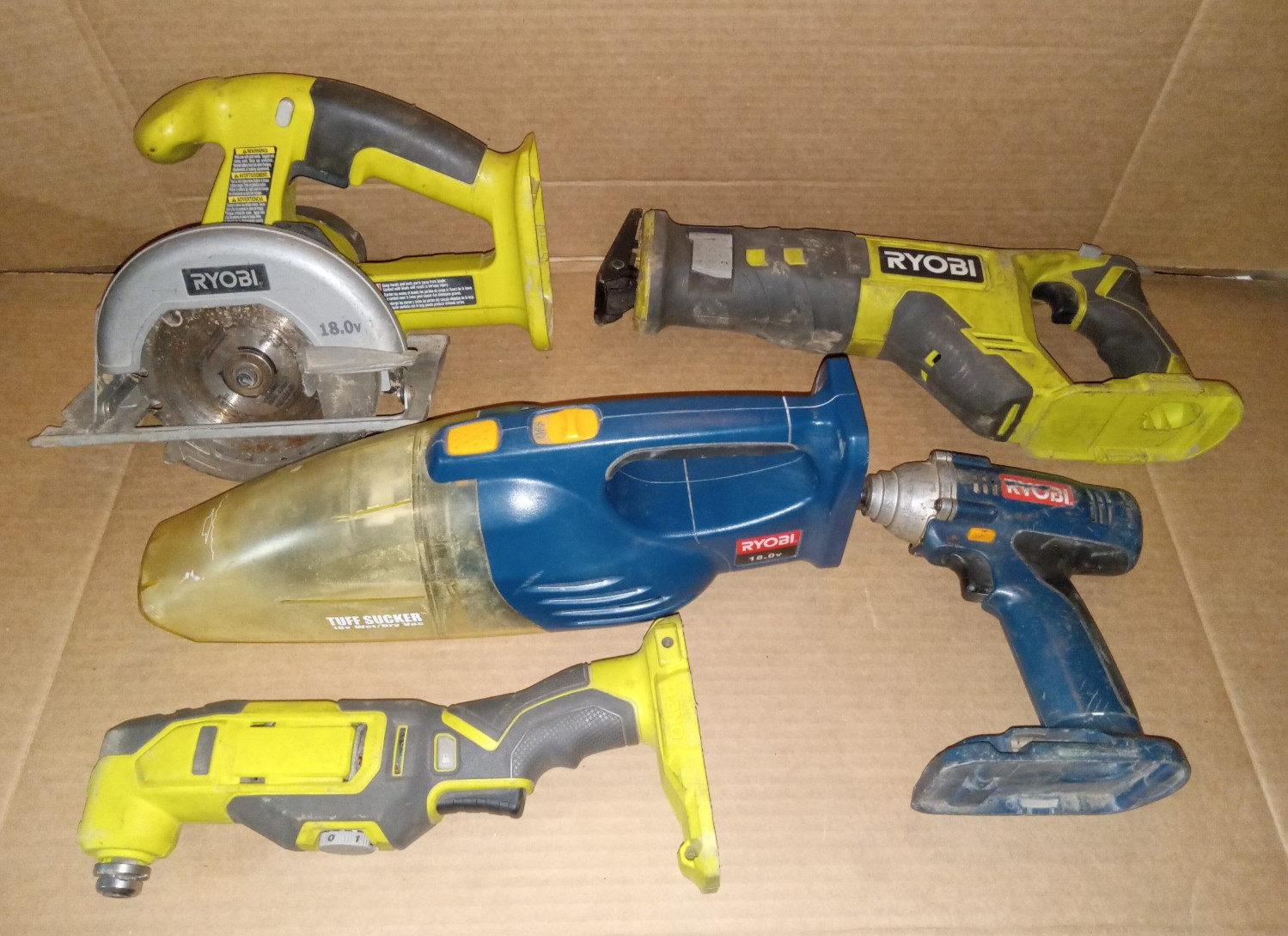 Ryobi PCL430 VC180 PCL515 18V Cordless Oscillating Impact Vacuum Circular Saw