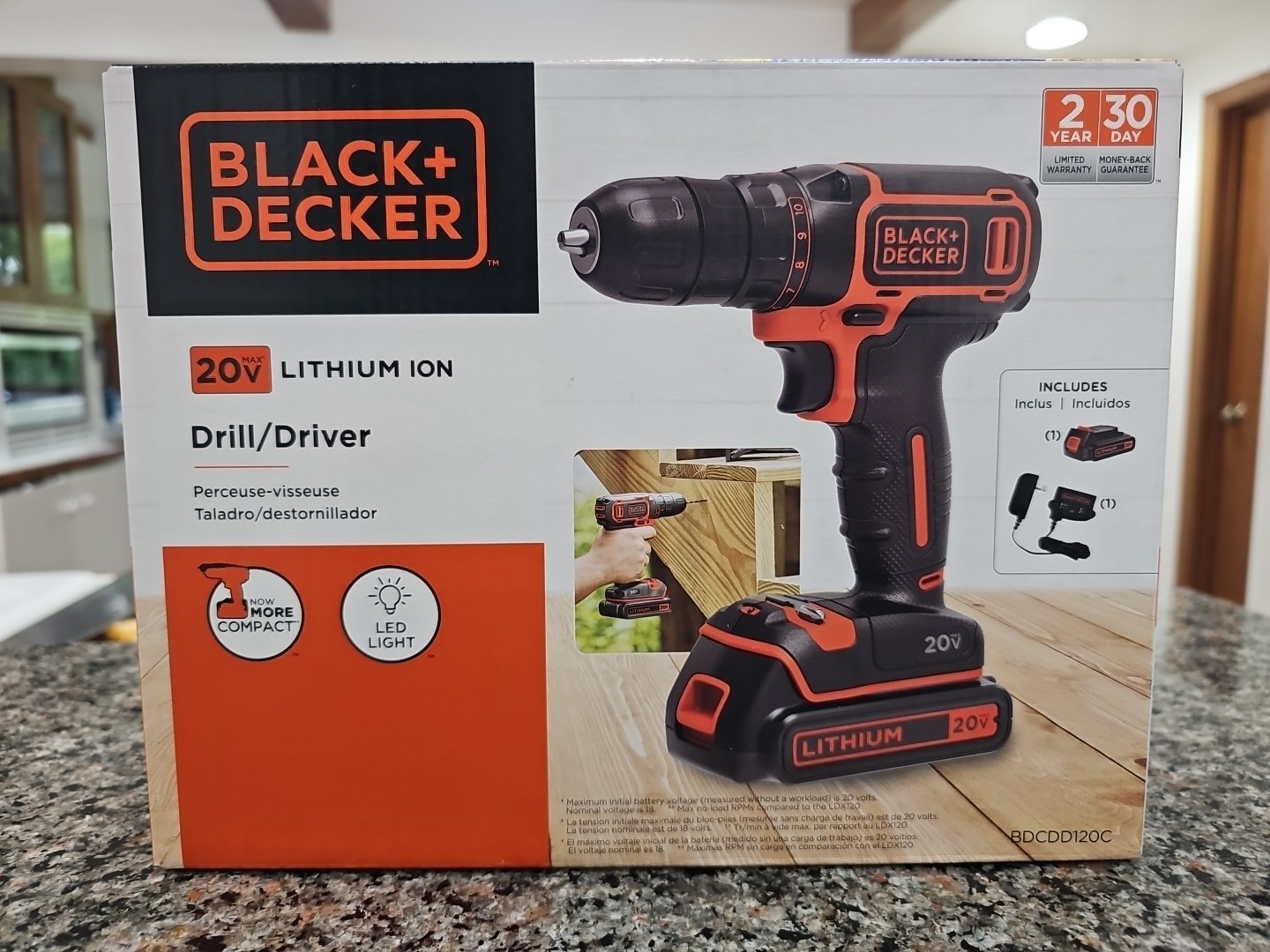 BLACK+DECKER 20V MAX Lithium Ion Cordless Drill Driver BDCDD120C