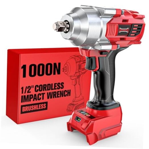 Cordless Impact Wrench 1/2 750ft-lbs Compatible with Milwaukee 18V (Bartool)