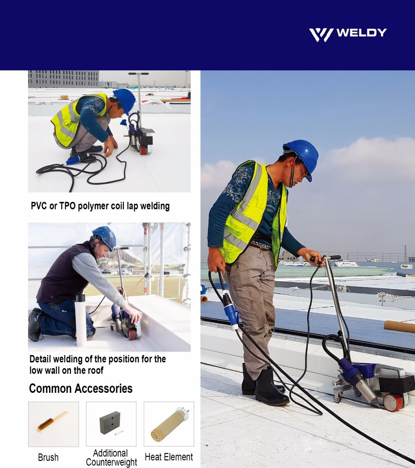 WELDY 230V Hot Air Automatic Welding Machine Roof 40+ Optional Accessories