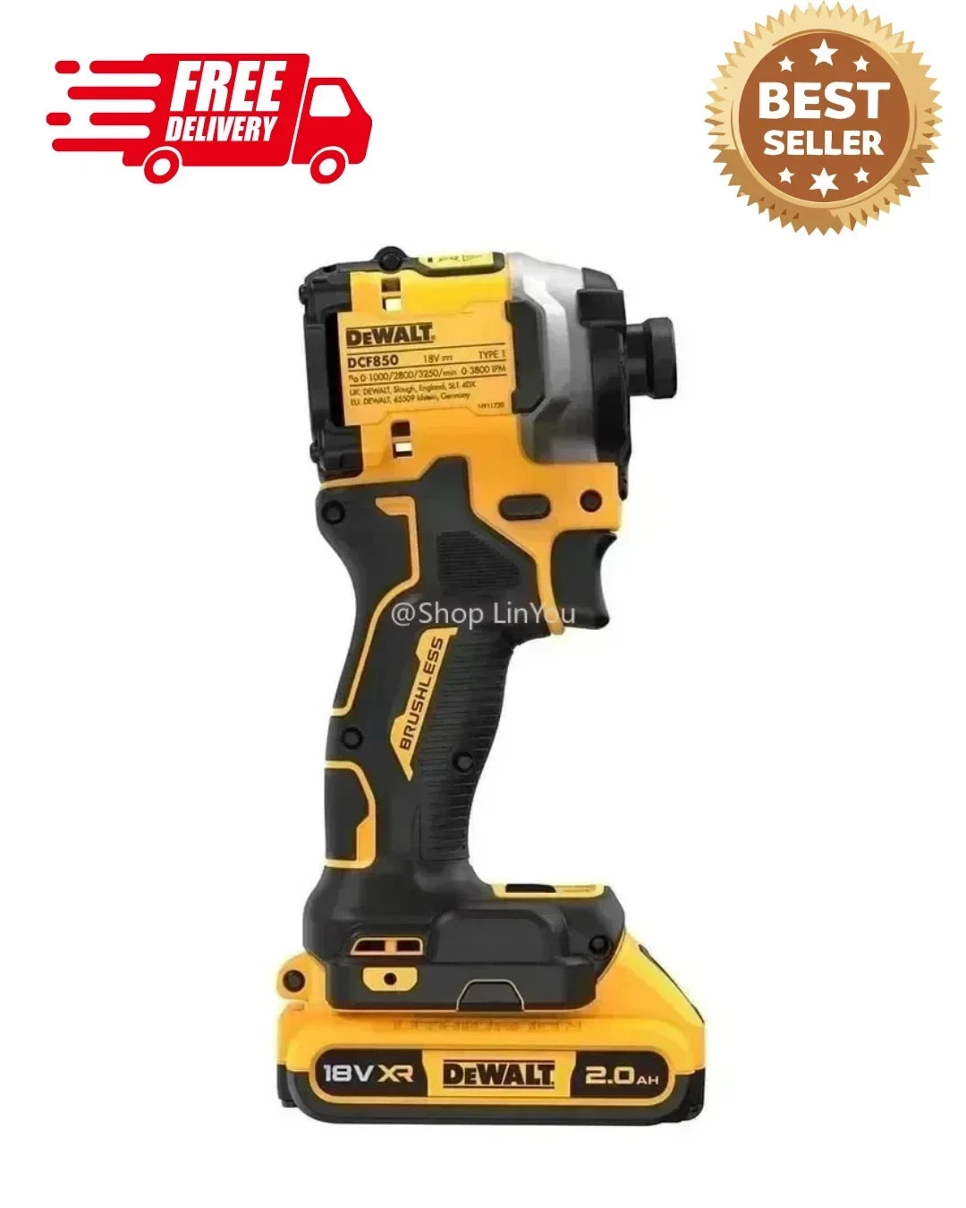 DEWALT DCF850B ATOMIC 20V MAX 1/4 inch Cordless Impact Driver Tool