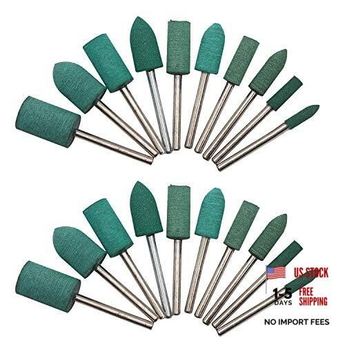 Rubber Polishing Bits Polishing Drill Bit Buffer Abrasive Bits Metal Green