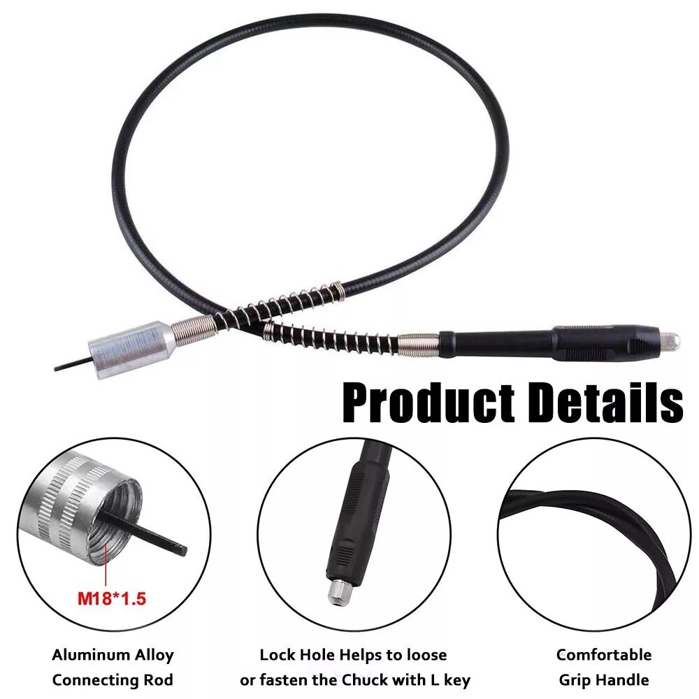 42&Prime; Flexible Rotary Drill Tool Drive Flex Shaft Attachment Extension For Dremel