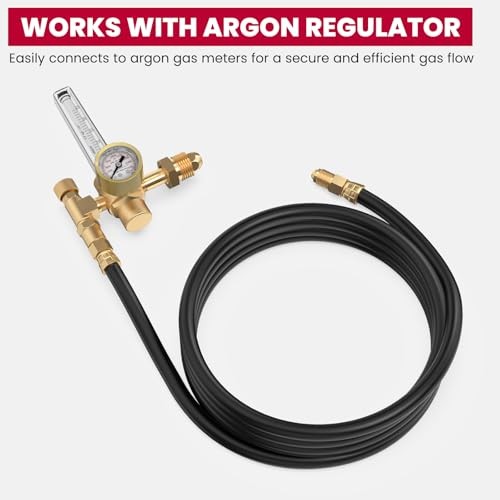 Inert Gas Welding Hose, Argon CO2 Flow Meter Regulator Hose, Mig Tig, 6.5FT