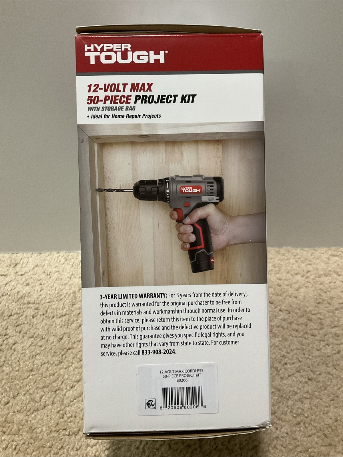 Hyper Tough 12-Volt Max 50-Piece Project Kit With Storage Bag, 3/8&Prime; Keyless 15Nm