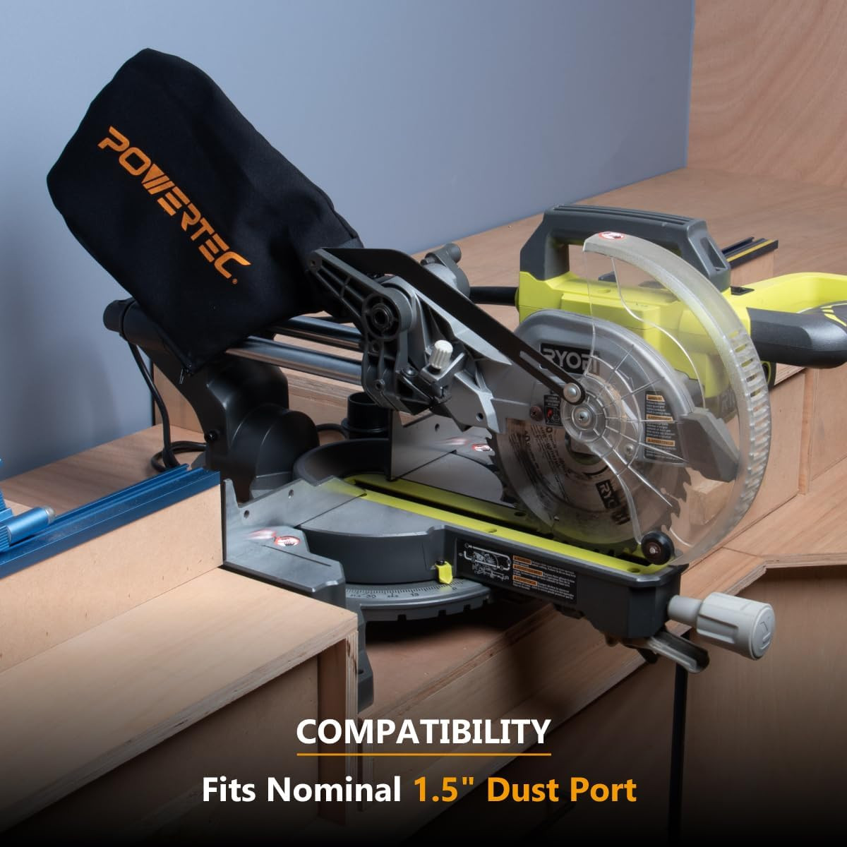 Miter Saw Dust Collector Bag for 7-1/4&Prime;, 8-1/2&Prime; Miter Saw, Fits Nominal 1-1/2&Prime; D