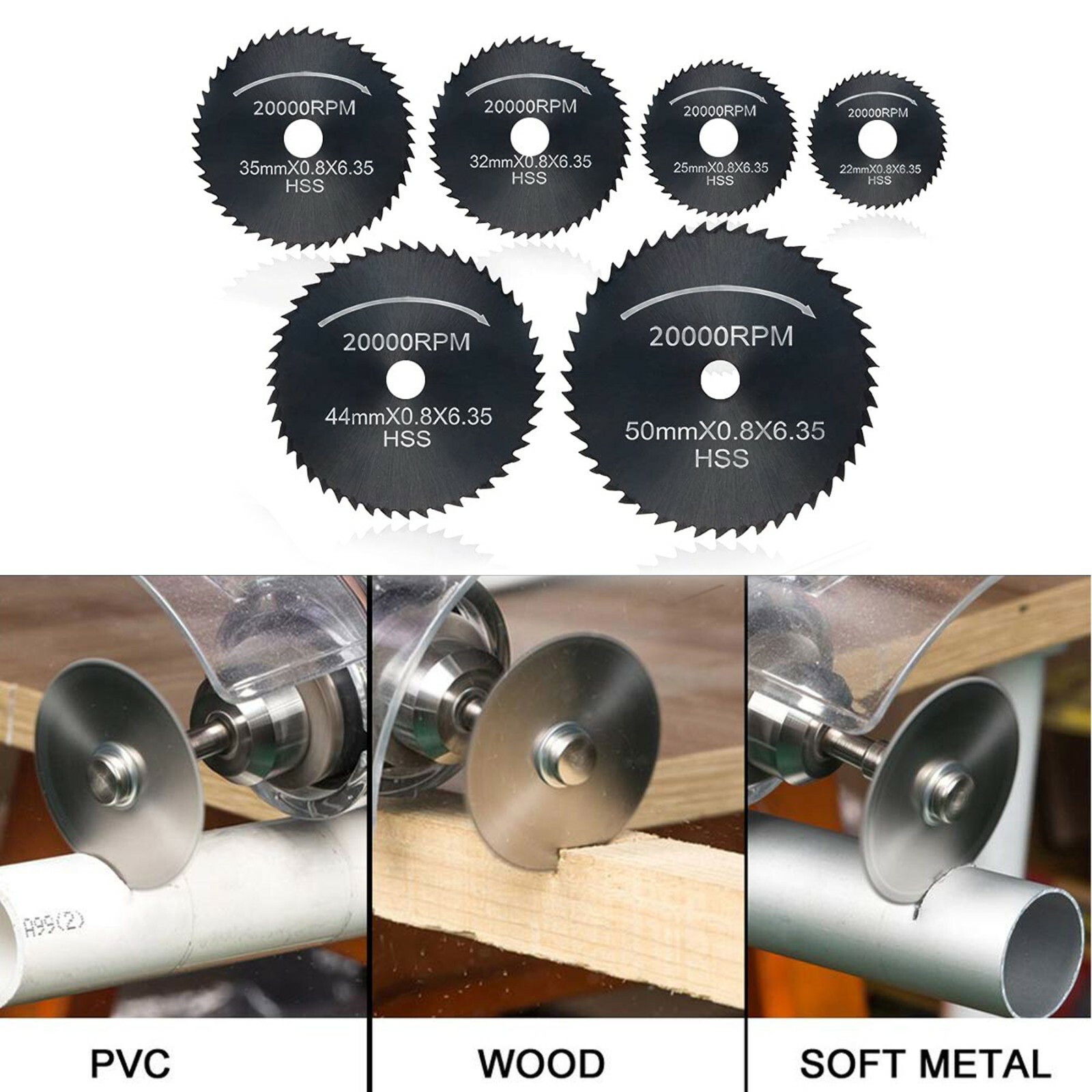 Circular Saw Disc Set Dremel Accessory Mini Drill Rotary Tool Wood Cutting Blade