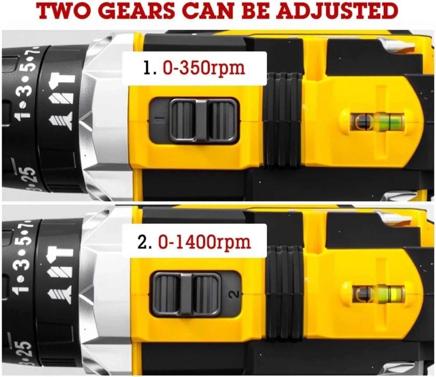 48V Cordless Drill Electric Screwdriver 3/8 Keyless Chuck Work Light