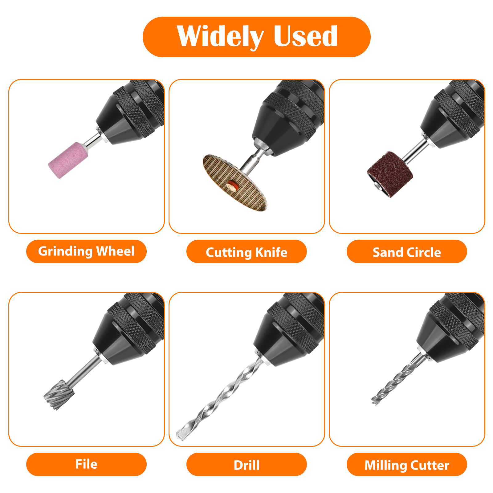 2x 1/4 Inch Hex Shank Keyless Chuck Conversion Drill Bit Adapter