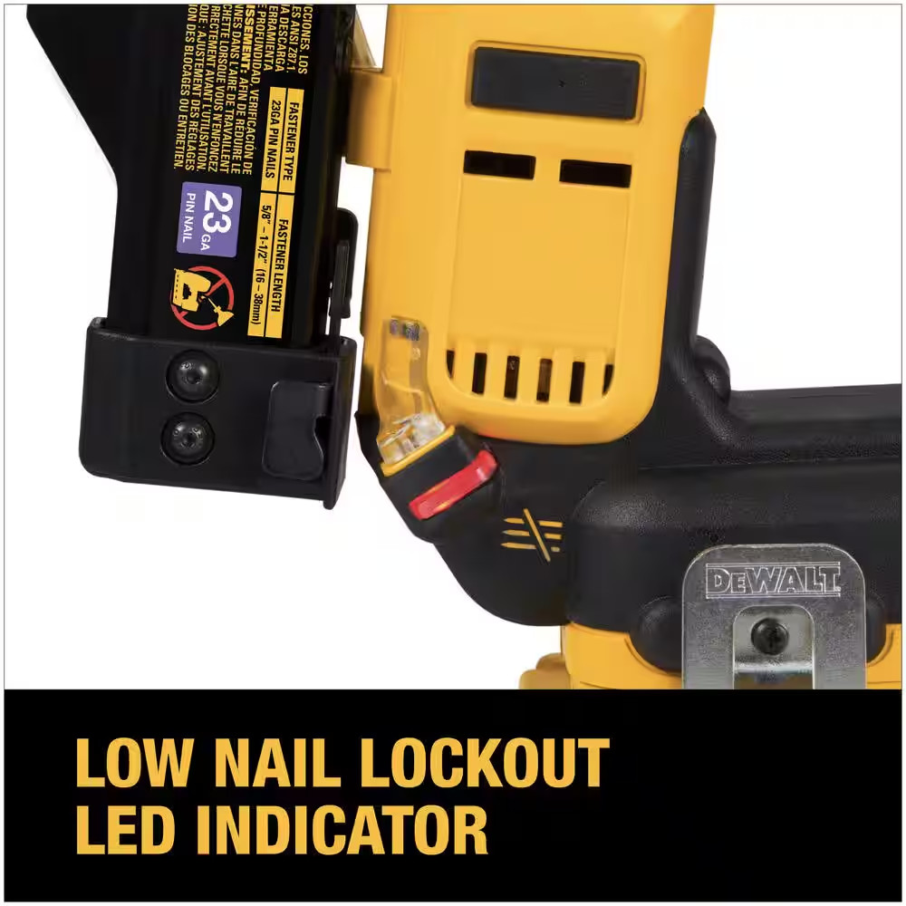 ATOMIC 20V MAX Lithium Ion Cordless 23 Gauge Pin Nailer Kit with 2.0Ah Battery a