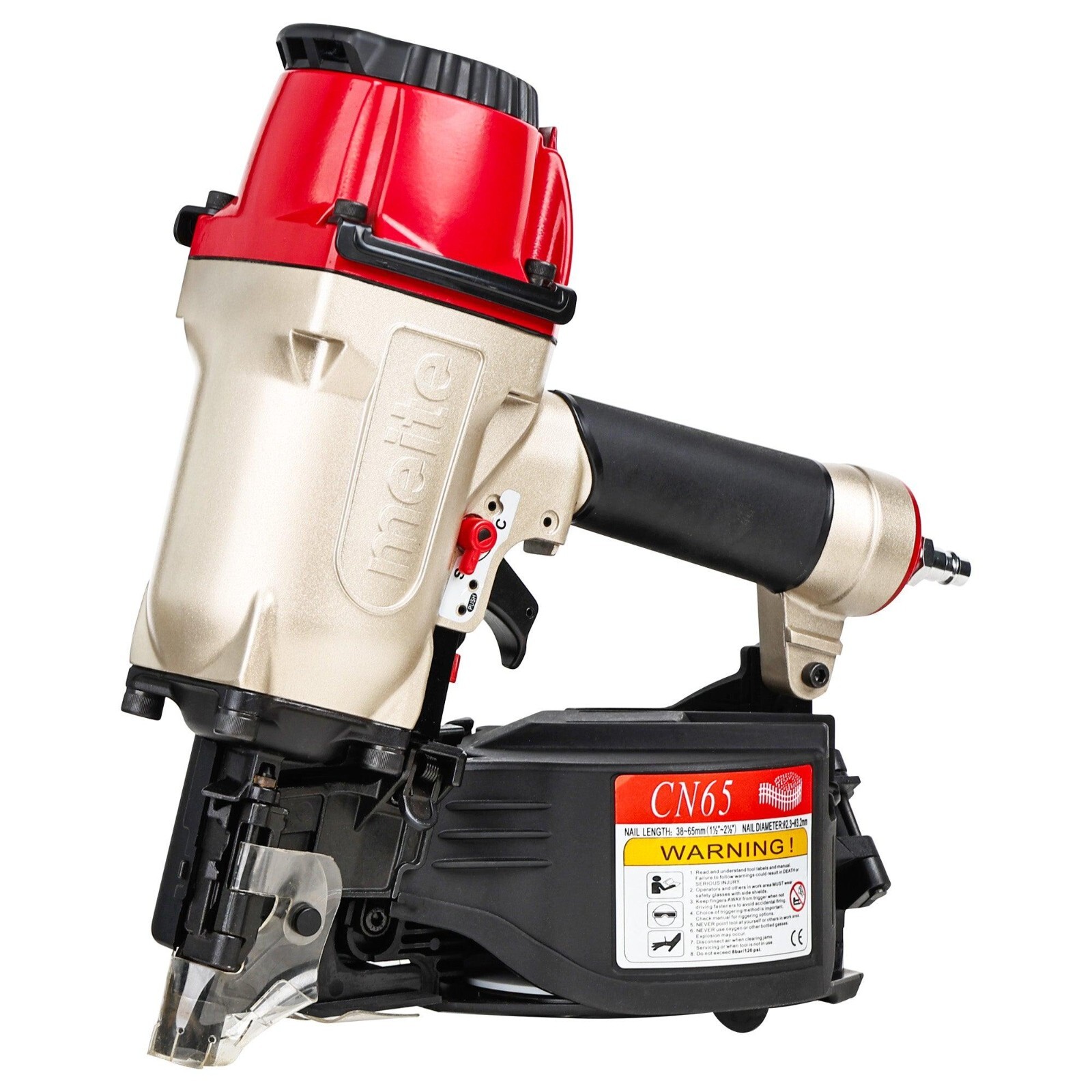 meite CN65 Penumatic Industrial Coil Siding Nailer 15 Degree 1-1/2&Prime; to 2-1/2&Prime;