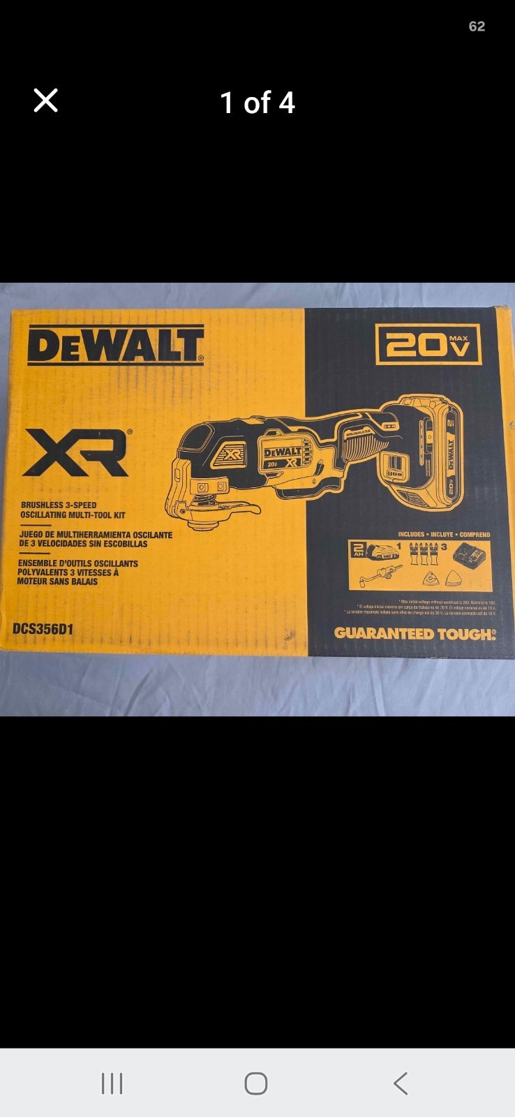 DEWALT DCS356C1 20V Max XR Li-Ion Oscillating Multi-Tool Kit 2Ah Battery