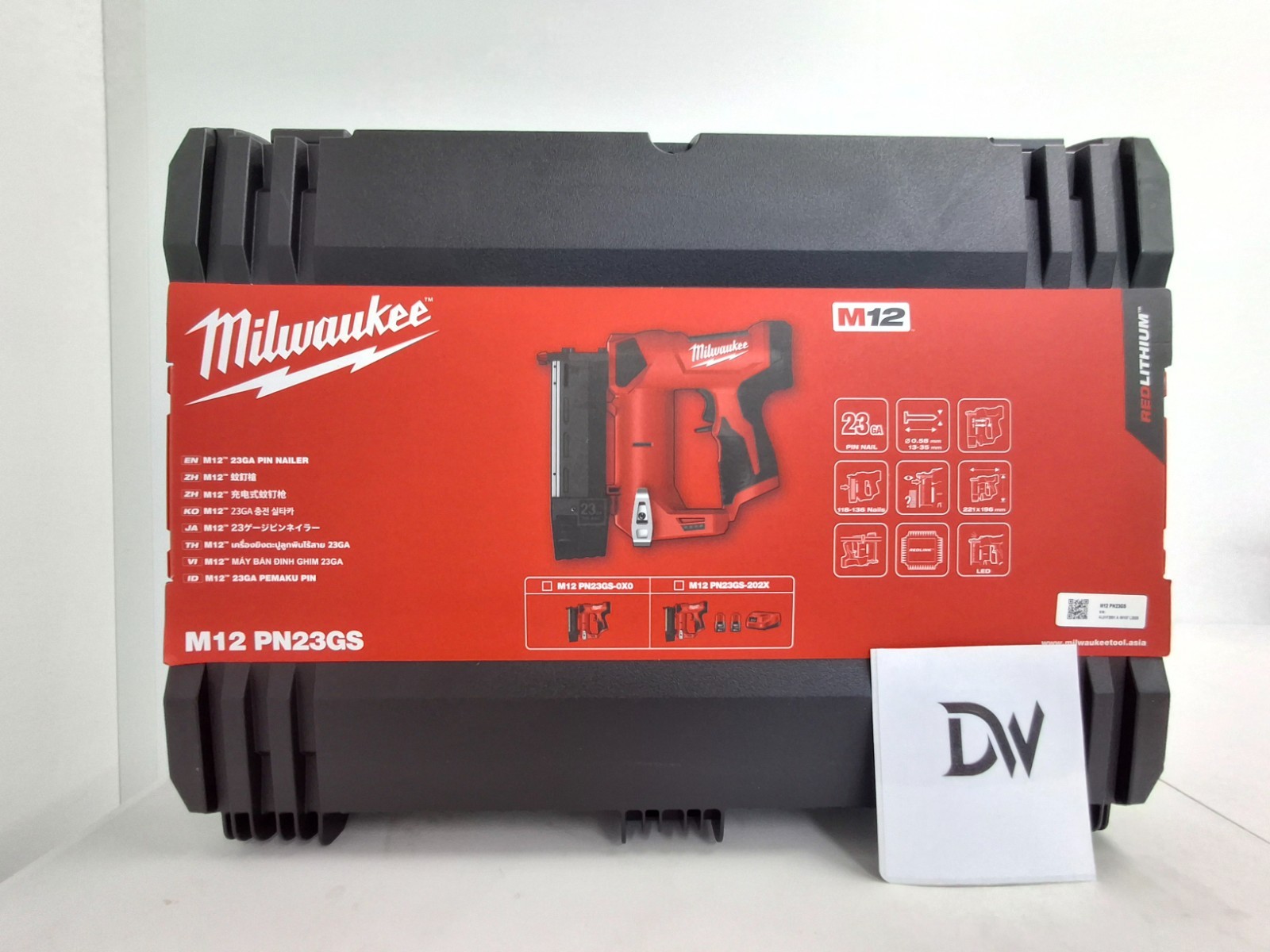 Milwaukee M12 PN23GS 12V FUEL 23GA Pin Nailer Case / Bare Tool + Case