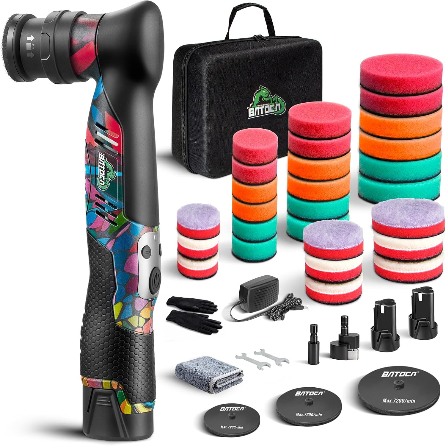S5 Cordless Mini Car Polisher Buffer Sander Dual Action Rotary Small Polishing M