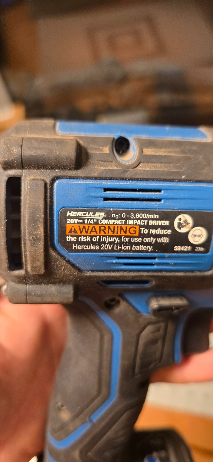 Hercules HCB81B 20V Brushless Cordless 1/4&Prime; 3-Speed Impact Driver – Bare Tool