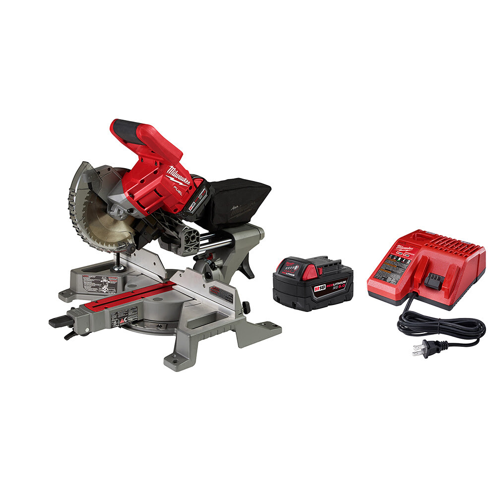 Milwaukee 2733-21 M18 FUEL 7-1/4&Prime; Dual Bevel Sliding Compound Miter Saw Kit