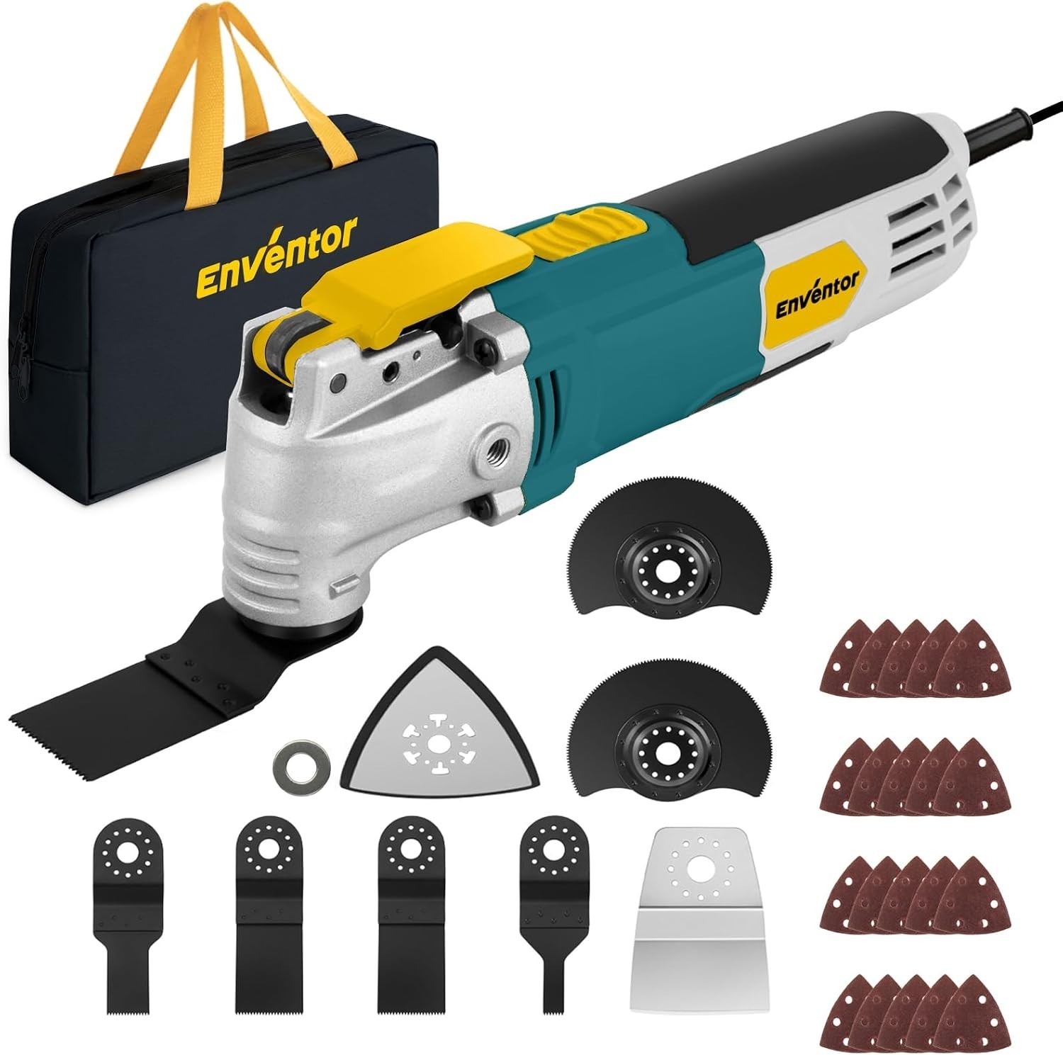 Oscillating Tool with 28 Accessories, 6 Speeds, 2.5A Corded | Tool-free Chang…