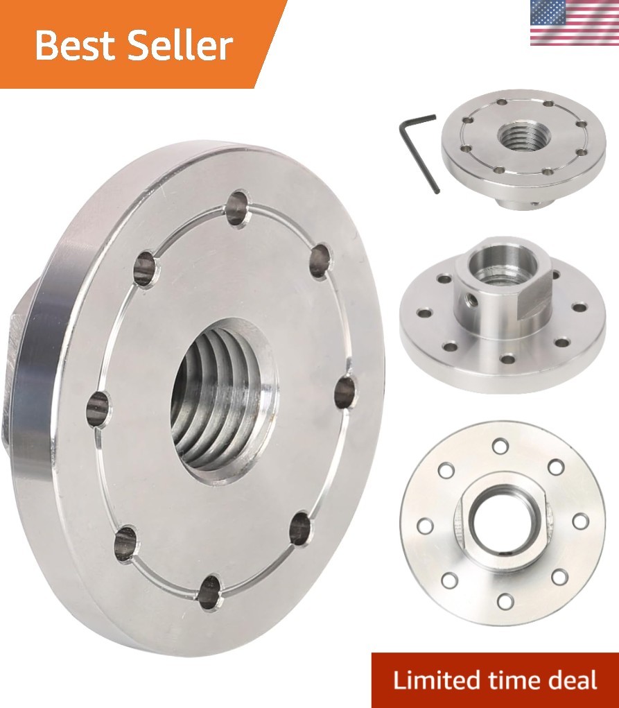 Heavy-Duty 3&Prime; Alloy Steel Lathe Faceplate with Hand-Tightened 1&Prime;x8TPI Thread