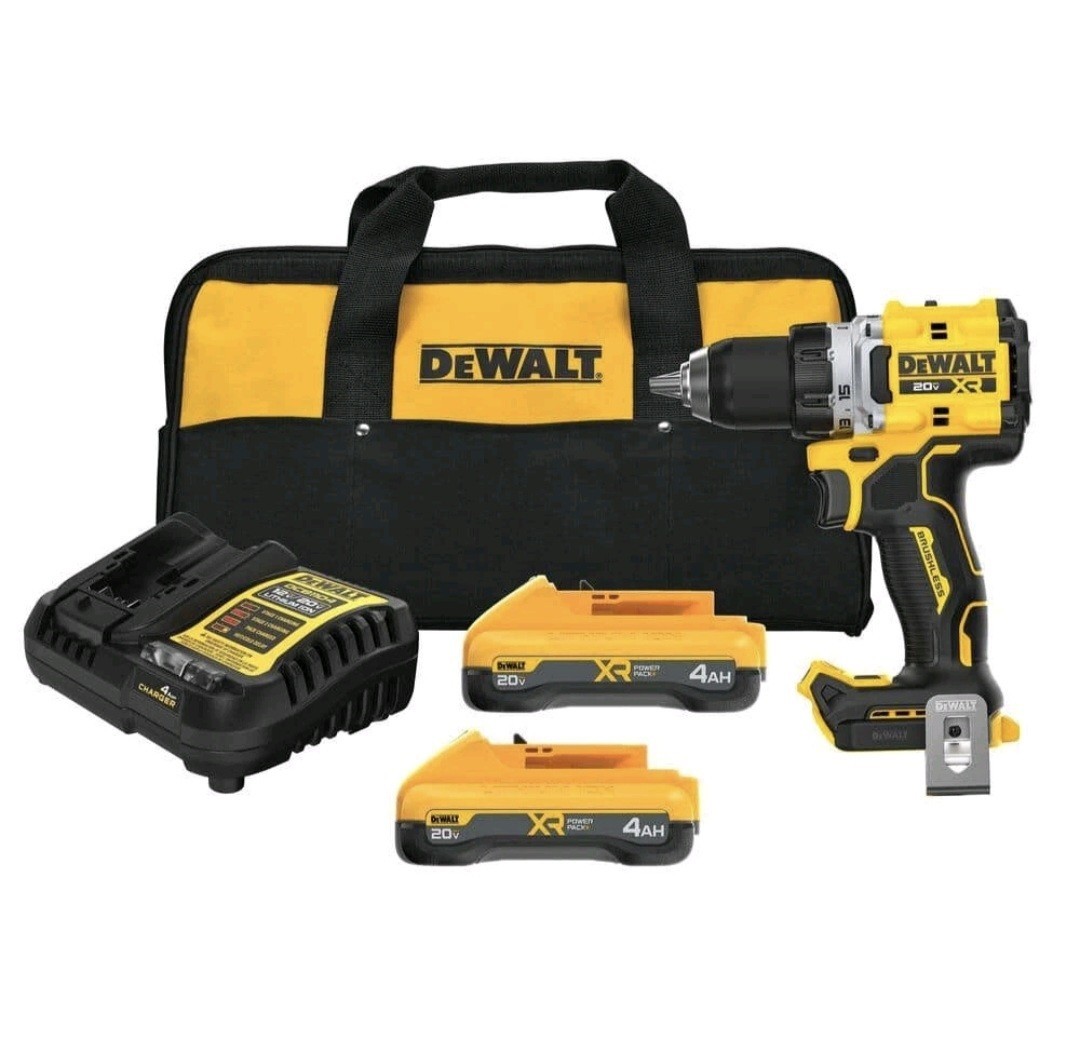 DEWALT 20V XR Lithium-Ion Cordless Brushless 1/2 in. Drill/Driver Kit DCD801QQ2