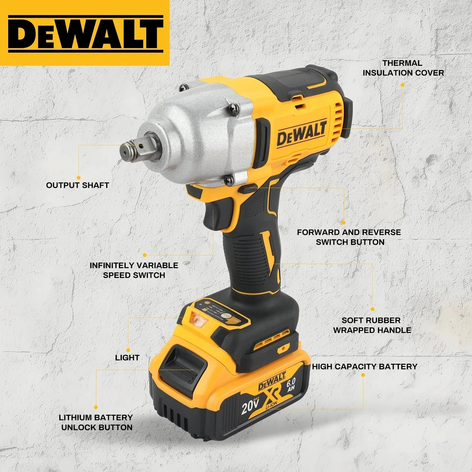 DEWALT DCF900B 20V 1/2inch Impact Wrench