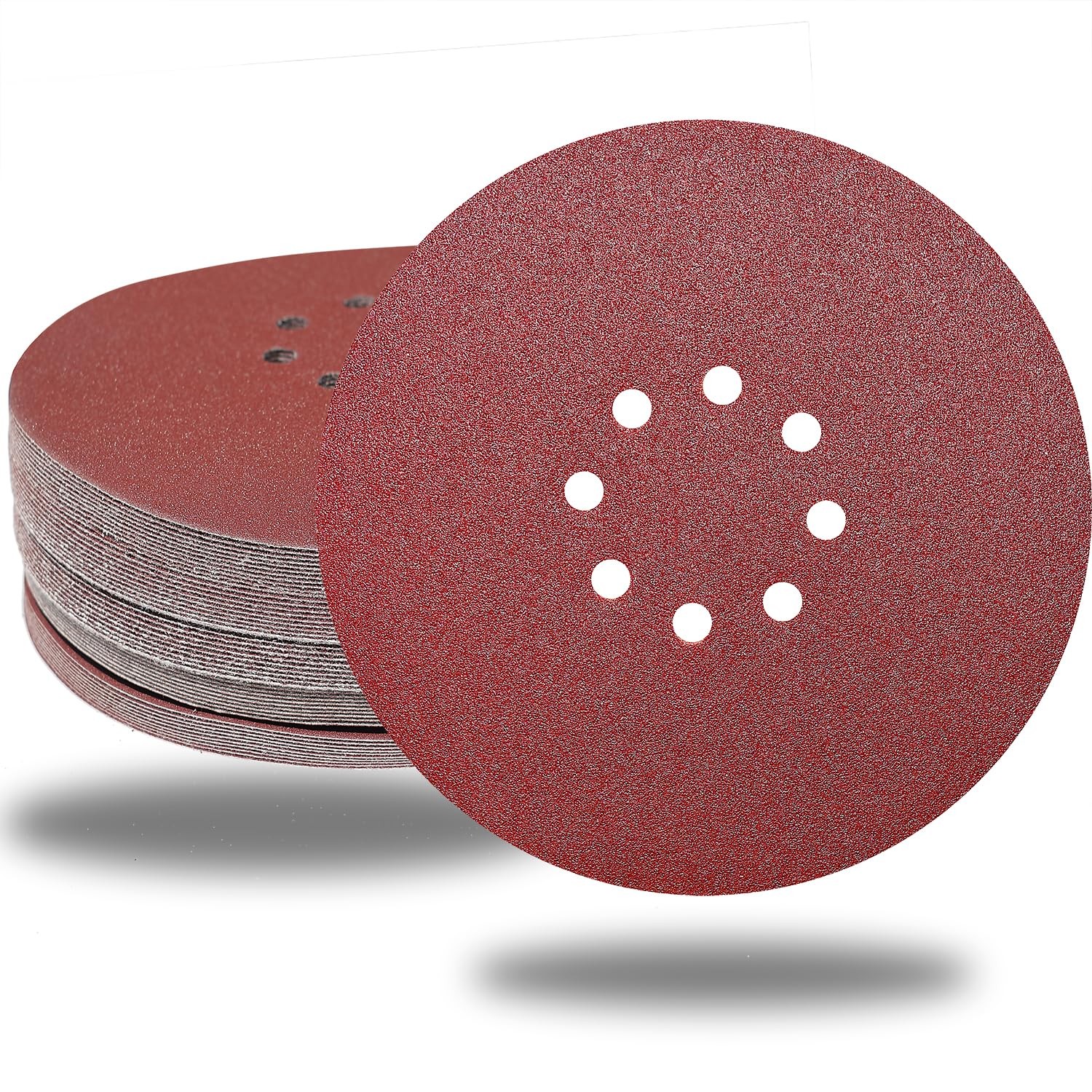 SATC 60 Grit 10PCS 9 inch 8-Hole Drywall Sander Paper Sanding Disc Hook and Loop