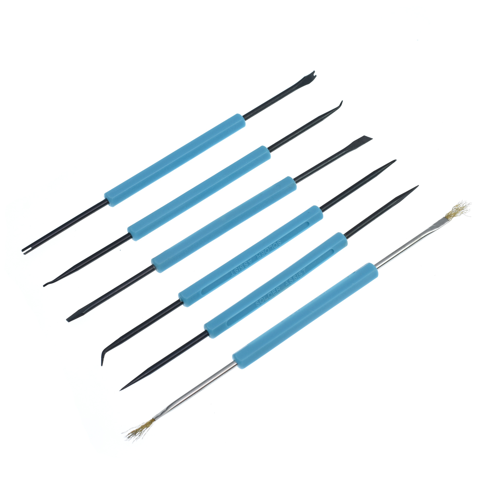 6 in 1 Solder Assist Tool Soldering Aids Repair Set PCB BGA Cleaning Steel Weld