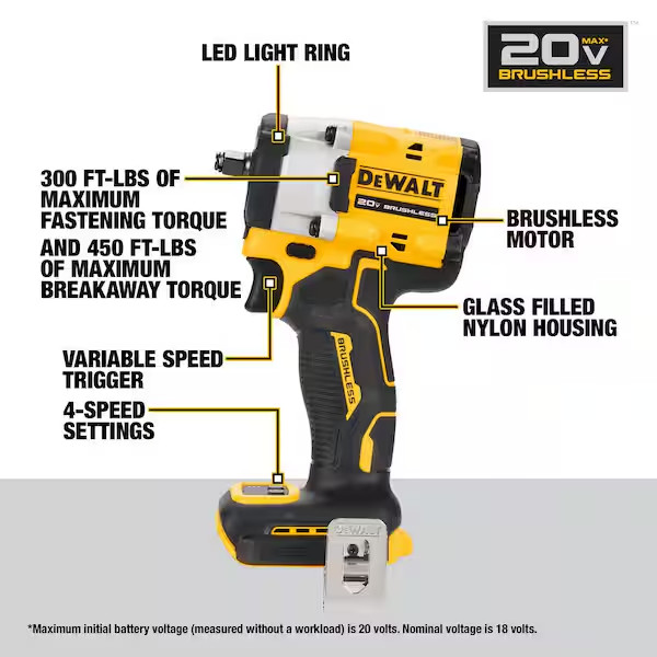 DEWALT DCF923B 20V 3/8inch Impact Wrench bare tool only , no battery no charger