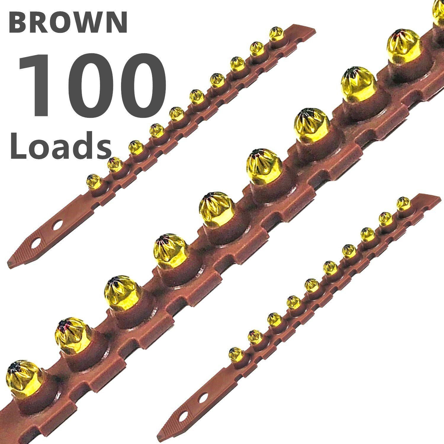 100 Level-2 Brown Strip Loads for Ramset SA270, Cobra+ Viper XT540 Tools, Low