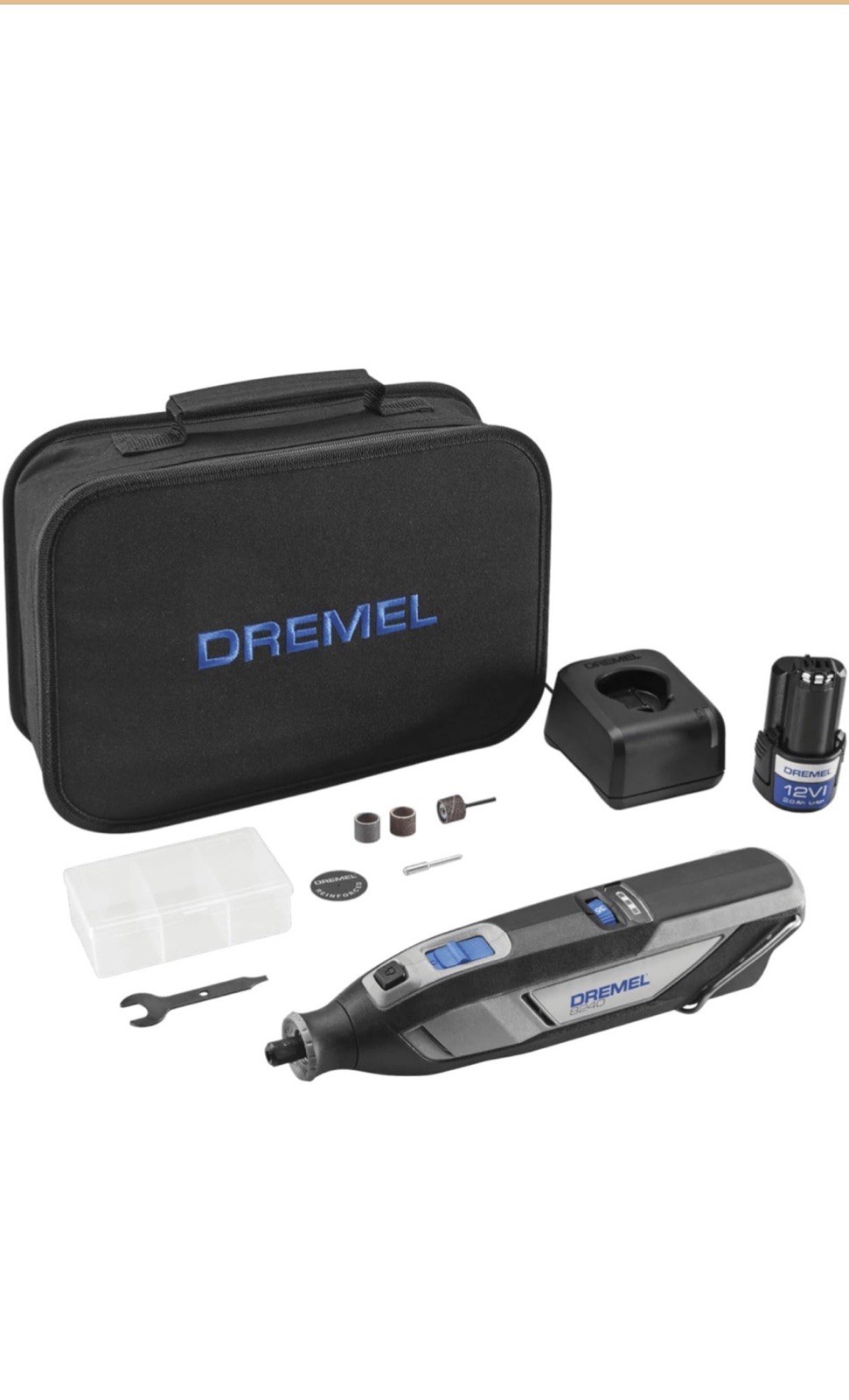 Dremel 8240-5 12V Cordless Rotary Tool Kit with Variable Speed and Comfort Grip