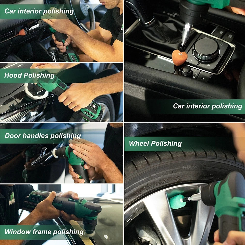 BATOCA S4 Cordless Car Buffer Polisher Mini DA Polishing Machine Car Detailing