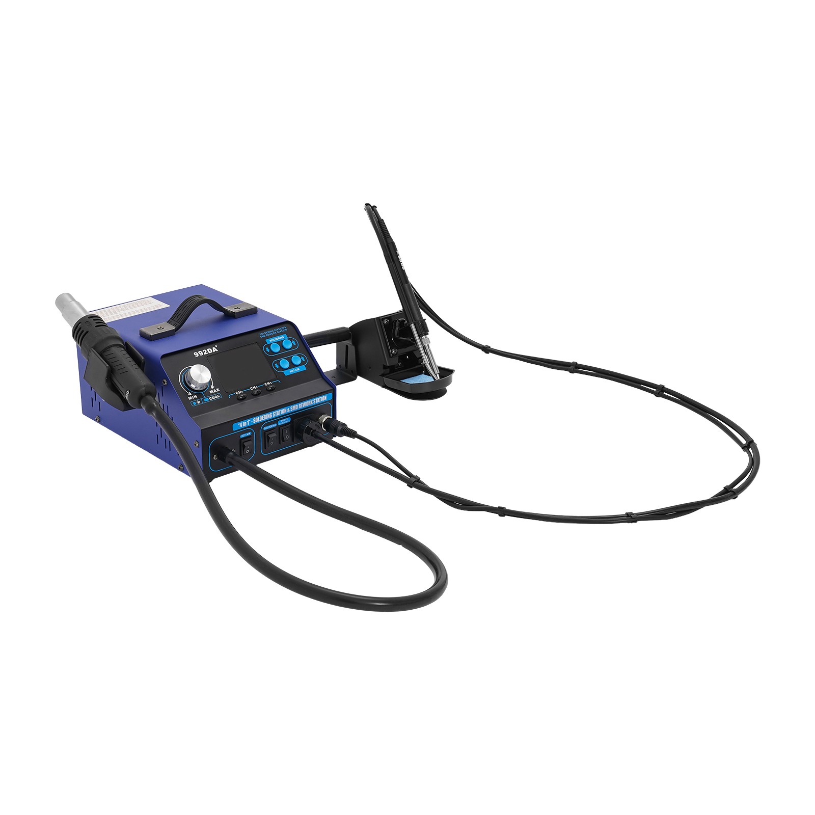 YIHUA 992DA+ 4 in 1 BGA Rework Soldering Station SMD Hot Air gun Solder Pen 110V